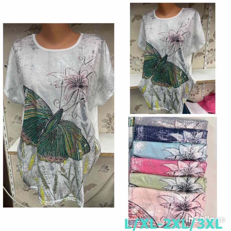 Bluzki damskie Roz L/XL-2XL/3XL, Mix Kolor Paczka 12 szt